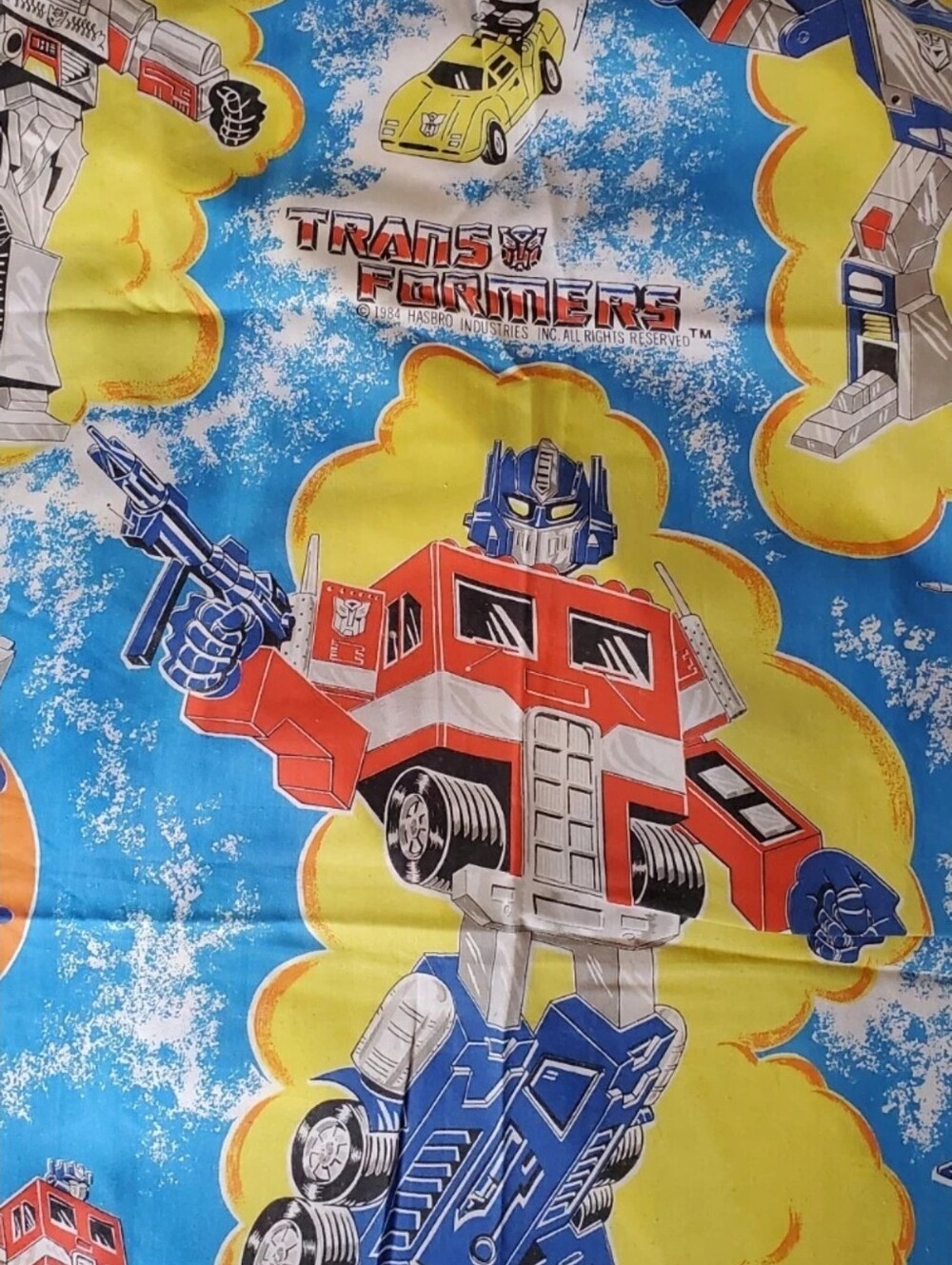 ​Vintage 1984 Transformers Twin Flat Sheet G1 Hasbro